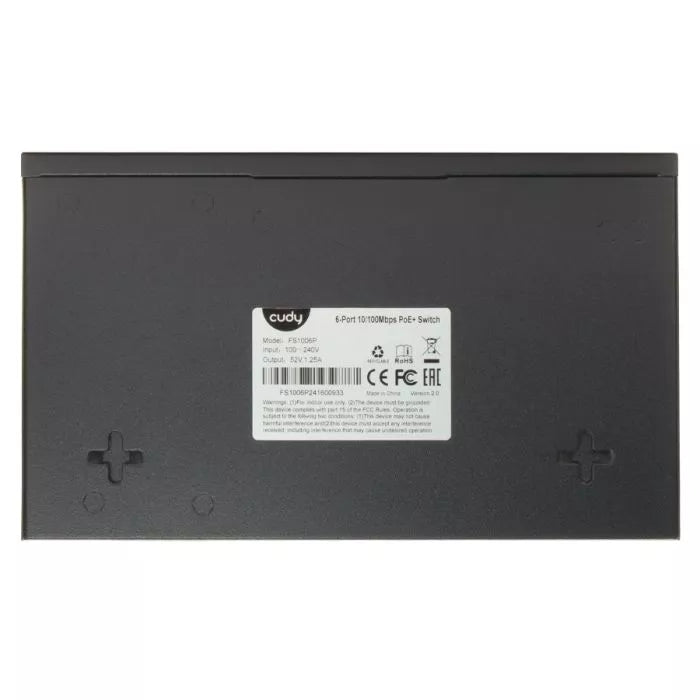 Cudy 6 Port Fast Ethernet 4 PoE 60W Switch