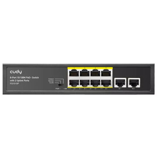 Cudy 10 Port Fast Ethernet 8 PoE 115W Switch