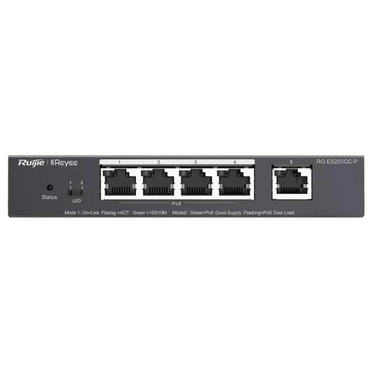 Reyee 5 Port Gigabit with 4 PoE 54W Smart Managed Switch
